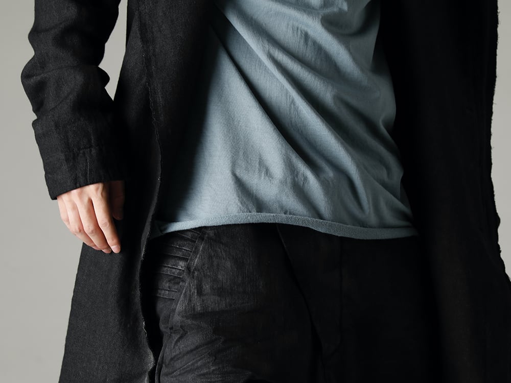 masnada 22-23AW Blue-gray creates an elegant and cool atmosphere  - M2920 Reversible Parka - TTC-swcm-Blue-Gray Cotton Bottleneck Blue.Gray - M2931 Baggy Jeans 2-004