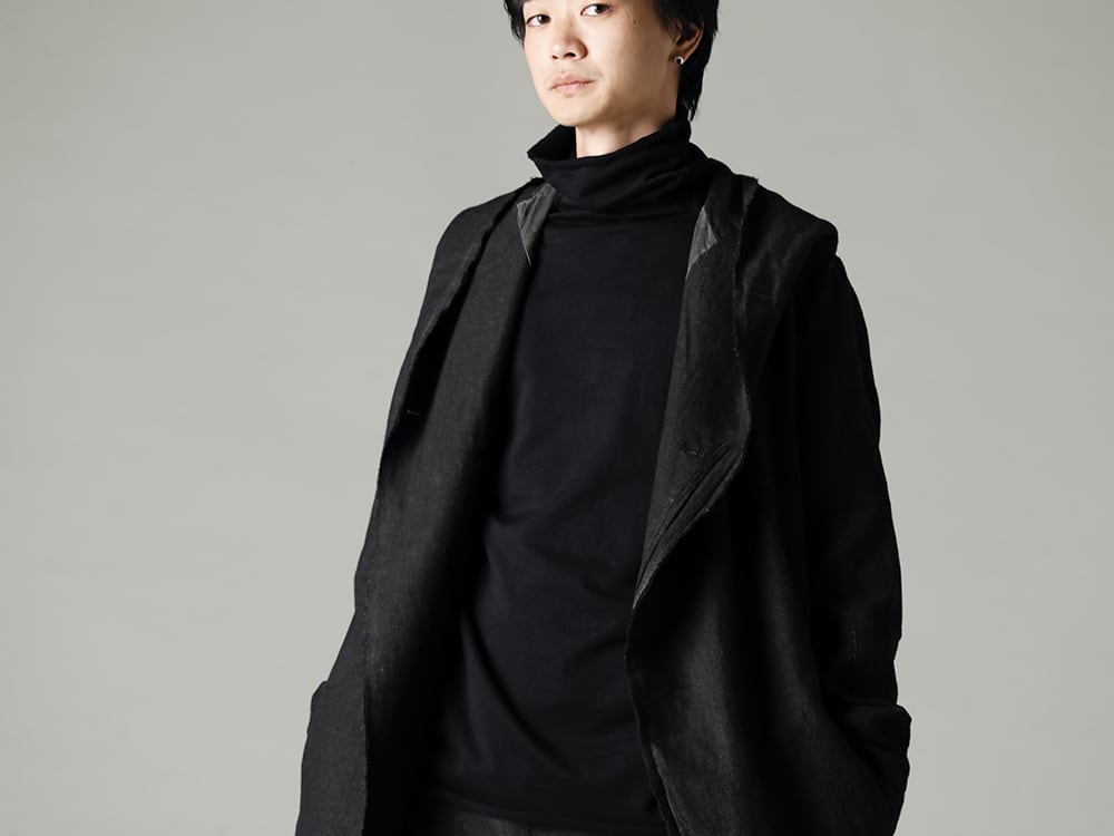 masnada 22-23AW All-black creates a stylish and urban atmosphere - M2920 Reversible Parka - TTC-swcm-blk Cotton Bottleneck Black - M2931 Baggy Jeans - 788Z_H Back Zip Boots Double Sole - Horse Full Grain Leather 3-003