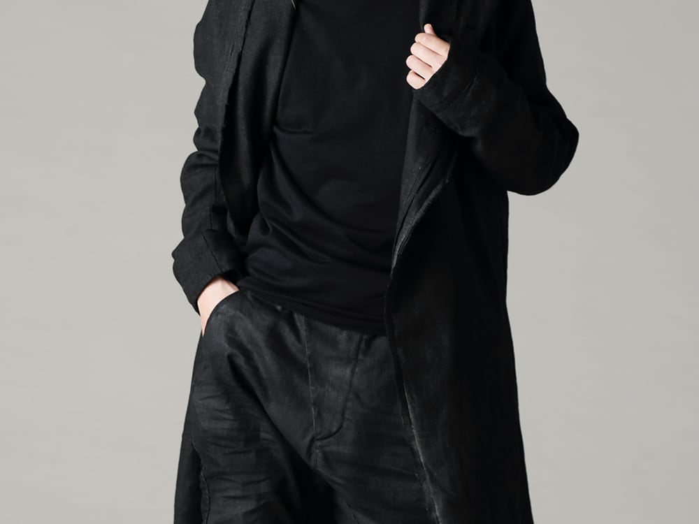 masnada 22-23AW All-black creates a stylish and urban atmosphere - M2920 Reversible Parka - TTC-swcm-blk Cotton Bottleneck Black - M2931 Baggy Jeans - 788Z_H Back Zip Boots Double Sole - Horse Full Grain Leather 3-005