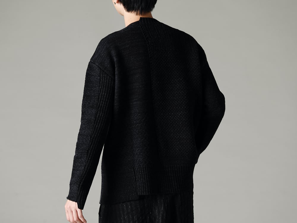 KLASICA(クラシカ) 22-23AW(秋冬) 深みのあるシャドウは自然に大人っぽい雰囲気を演出  - 22C-69PO-TRANSIT-Shadow テク コンバージョン リラックス フィット 7G ニット シャドー 2-002