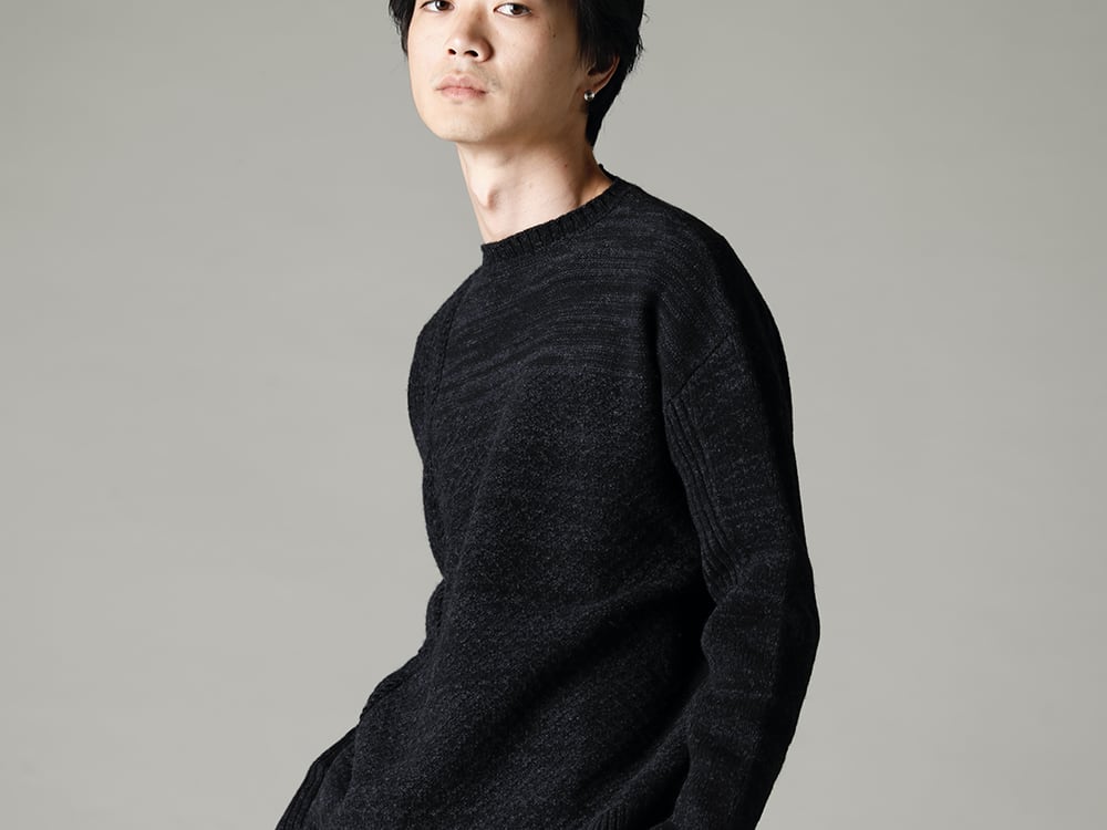 KLASICA(クラシカ) 22-23AW(秋冬) 深みのあるシャドウは自然に大人っぽい雰囲気を演出  - 22C-69PO-TRANSIT-Shadow テク コンバージョン リラックス フィット 7G ニット シャドー 2-003