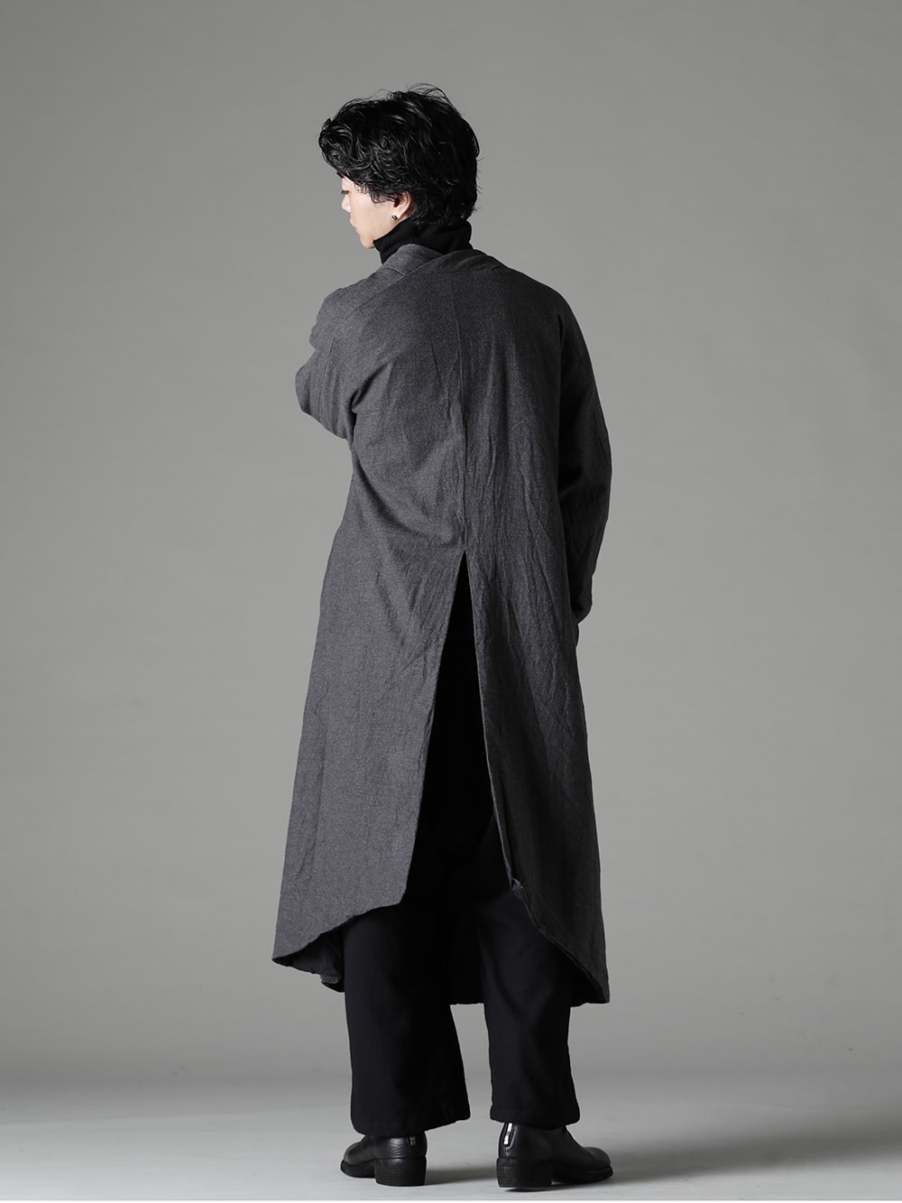 GARMENT REPRODUCTION OF WORKERS(ガーメント リプロダクション オブ ワーカース) 22-23AW(秋冬) バーガー コート ショール カラー ネル ブラック 2-002