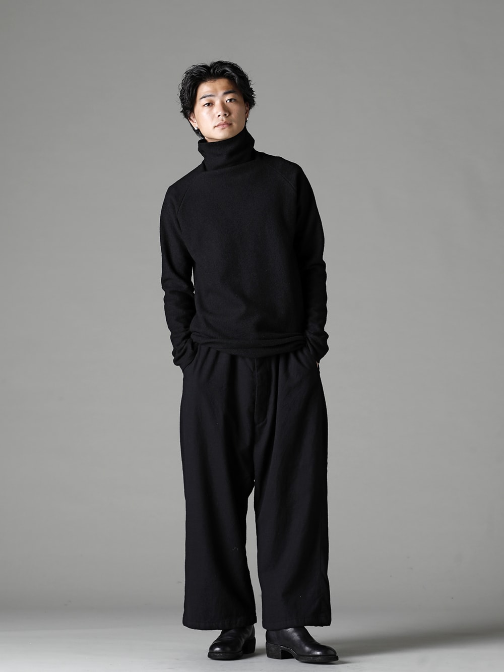 GARMENT REPRODUCTION OF WORKERS(ガーメント リプロダクション オブ ワーカース) 22-23AW(秋冬) ブルターニュ パンツ ロング ウール ブラック 6-001