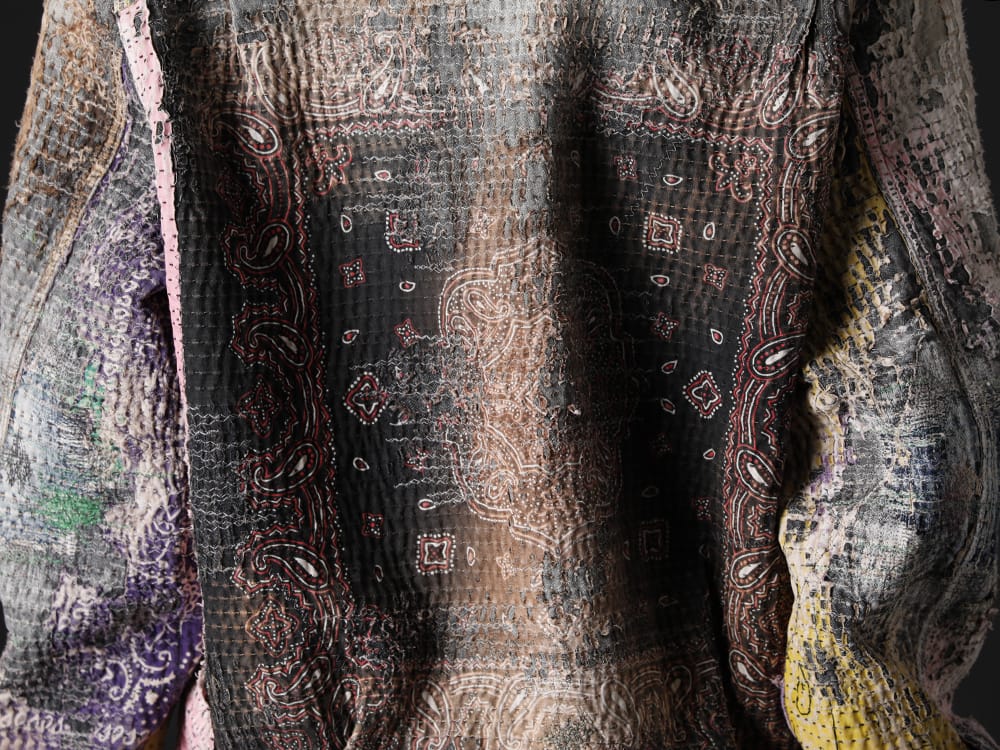 プロレタ リ アート 2022-23AW - マルチカラーで仕上げた迫力ある1着 - UROBOROS-DENIM-JACKET-MULCH-XL-22-23AW(デニムジャケット 2nd タイプ ビーズ付き) - 2-013