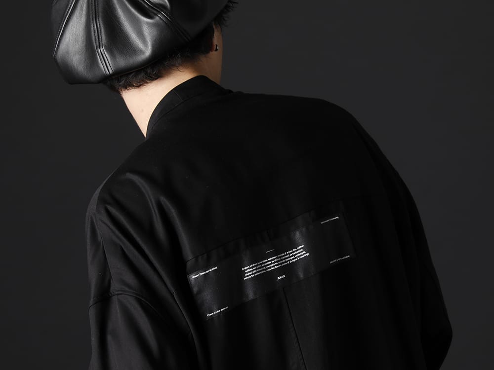 ユリウス 2022-23AW - ブランドらしいドレープ感とグラフィックデザイン - 807SHM3(レーヨンギャバ ローブシャツ) - 2-007