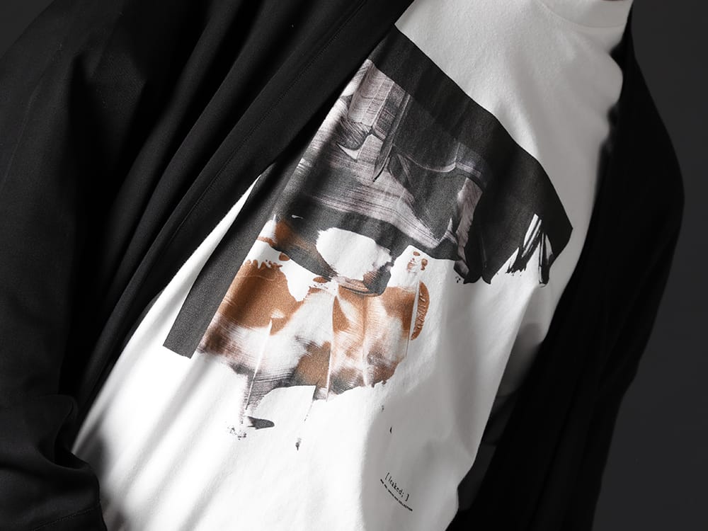 ユリウス 2022-23AW - ブランドらしいドレープ感とグラフィックデザイン - 807CPM2-Off-White(コットンジャージー ドレープ ショートスリーブTシャツ オフホワイト) - 2-008