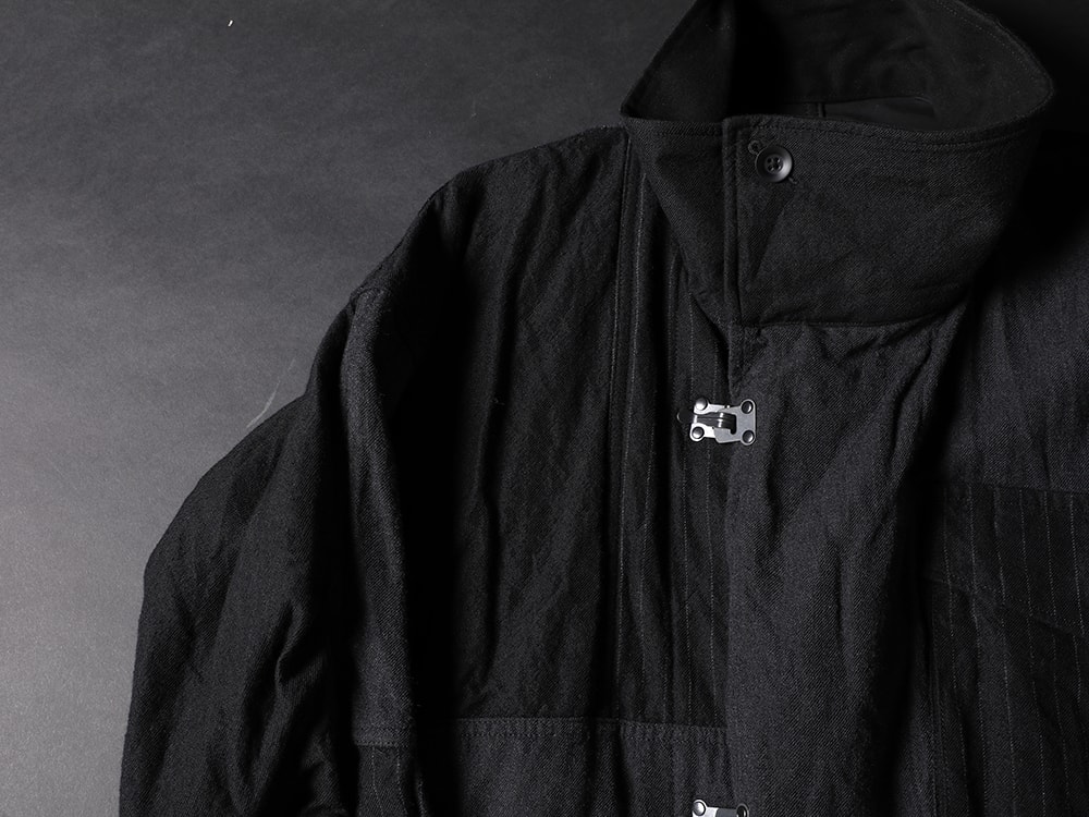 The Viridi-anne(ザ ヴィリジアン) 22-23AW(秋冬) 手間をかけて作る[ノスタルジックな雰囲気] -  VI-3515-06 ウール/リネン コンビネーションコート