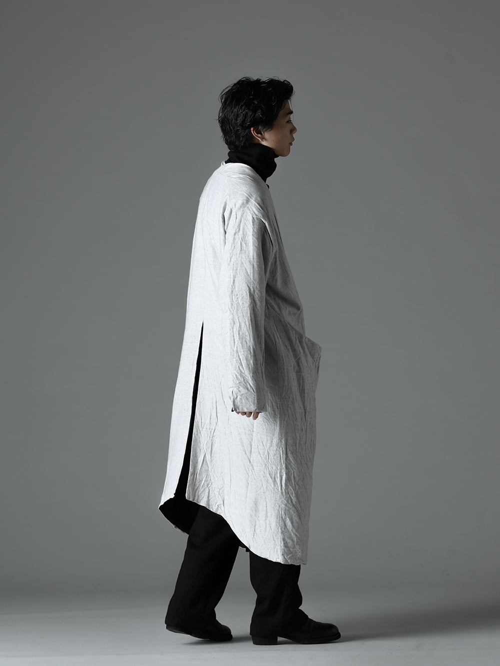 GARMENT REPRODUCTION OF WORKERS 22-23AW  A practical lightweight coat. - Berger-Coat-Shawl-Collar-Nel-Natural Berger Coat Shawl Collar Nel Natural - Farmers-Trousers-Wool-Black Farmers Trousers Wool Black - 788Z_H Back Zip Boots Double Sole - Horse Full Grain Leather 1-001