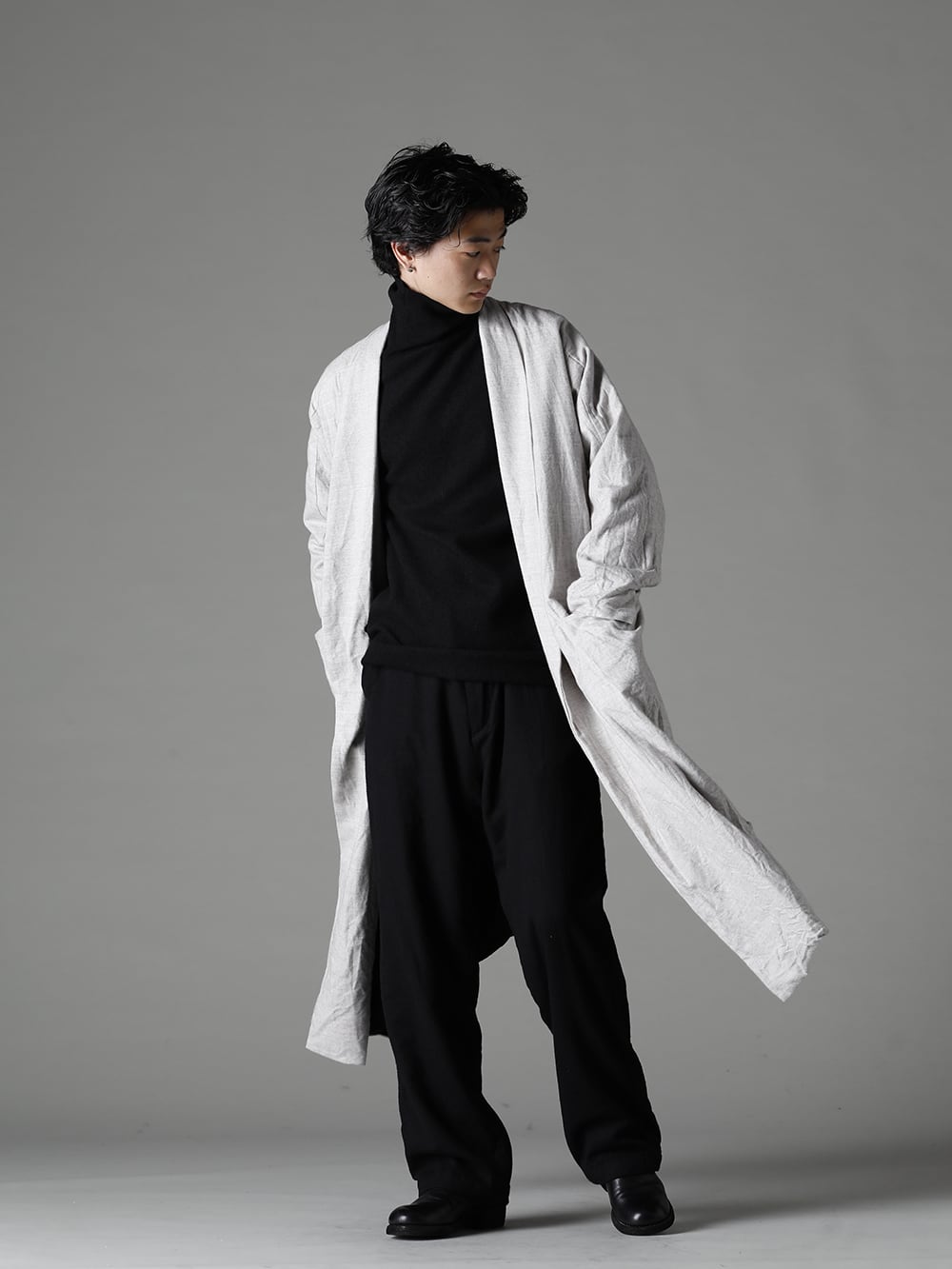 GARMENT REPRODUCTION OF WORKERS 22-23AW   The classic item as a base for everyday fashion. - Berger-Coat-Shawl-Collar-Nel-Natural Berger Coat Shawl Collar Nel Natural - TTW-wn Wool Bottle Neck Knit Black - Farmers-Trousers-Wool-Black Farmers Trousers Wool Black - 788Z_H Back Zip Boots Double Sole - Horse Full Grain Leather 1-003