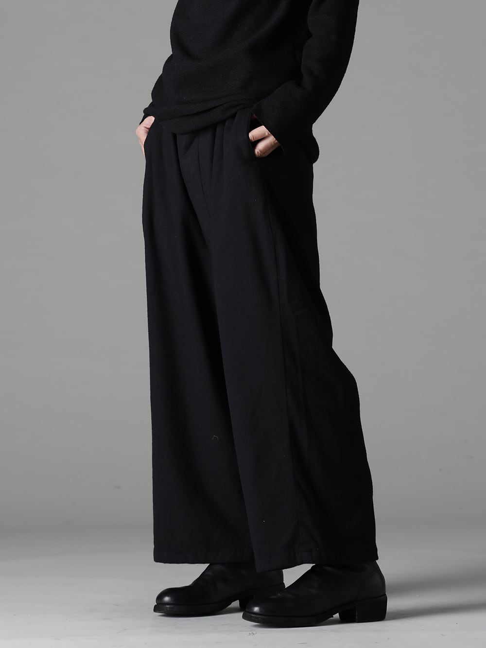 GARMENT REPRODUCTION OF WORKERS 22-23AW A fusion of modern tastes and classic patterns.  - TTW-wn Wool Bottle Neck Knit Black - Bretagne-pants-Long-Wool-Black Bretagne pants Long Wool Black - 788Z_H Back Zip Boots Double Sole - Horse Full Grain Leather 2-001