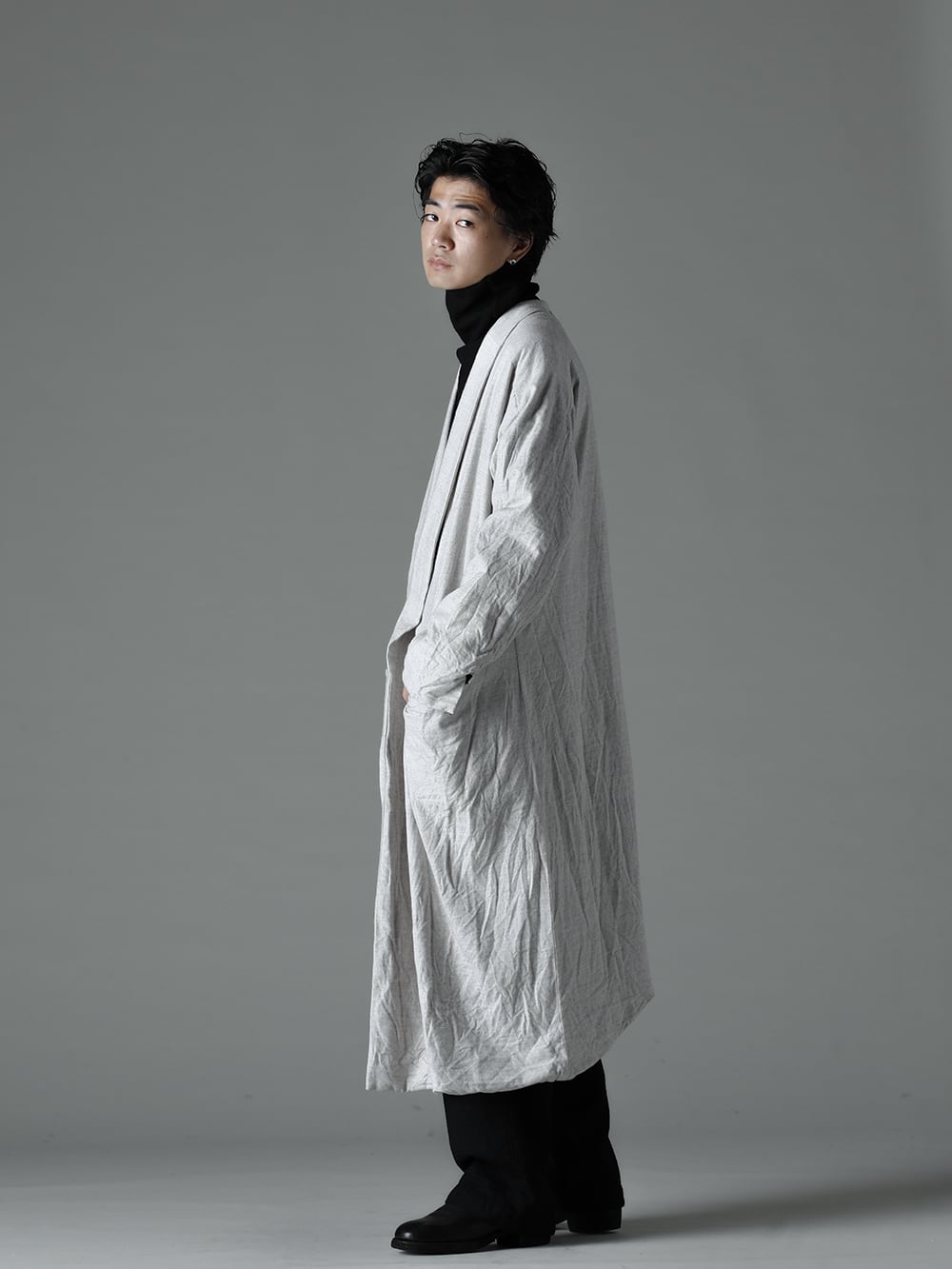 GARMENT REPRODUCTION OF WORKERS 22-23AW An accent to your autumn/winter coordination - Berger-Coat-Shawl-Collar-Nel-Natural Berger Coat Shawl Collar Nel Natural - TTW-wn Wool Bottle Neck Knit Black - Farmers-Trousers-Wool-Black Farmers Trousers Wool Black - 788Z_H Back Zip Boots Double Sole - Horse Full Grain Leather 3-002