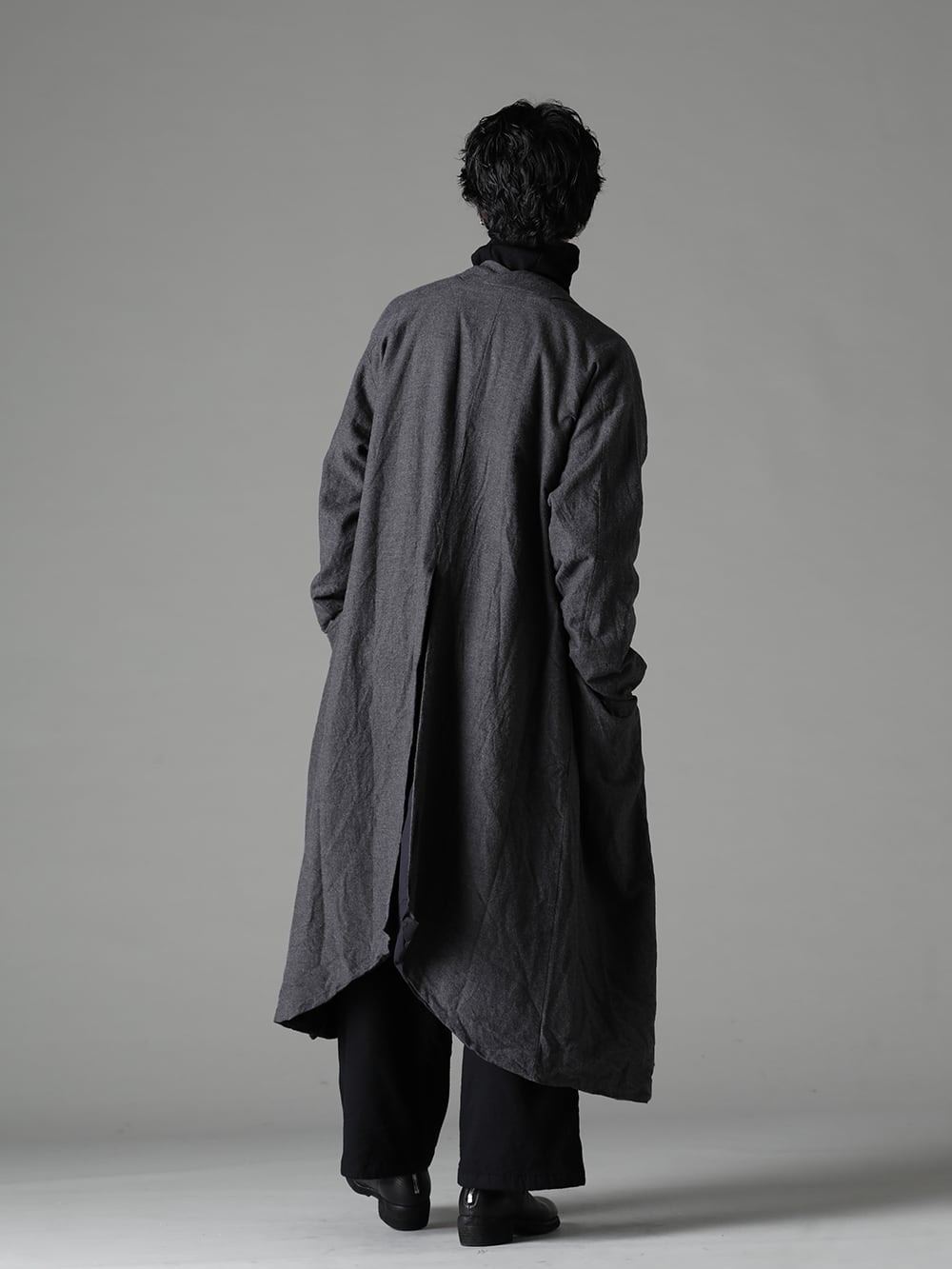 GARMENT REPRODUCTION OF WORKERS 22-23AW An accent to your autumn/winter coordination - Berger-Coat-Shawl-Collar-Nel-Black Berger Coat Shawl Collar Nel Black - TTW-wn Wool Bottle Neck Knit Black - Bretagne-pants-Long-Wool-Black Bretagne pants Long Wool Black - 788Z_H Back Zip Boots Double Sole - Horse Full Grain Leather 3-005