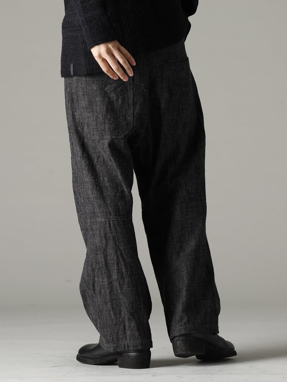 KLASICA(クラシカ) 22-23AW(秋冬) ハリと丸みあるシルエットがニットとマッチ - UP026-354G バギー 5 ポケット パンツ - 788Z_H バックジップブーツ ダブルソール - ホース フルグレイン レザー 3-004