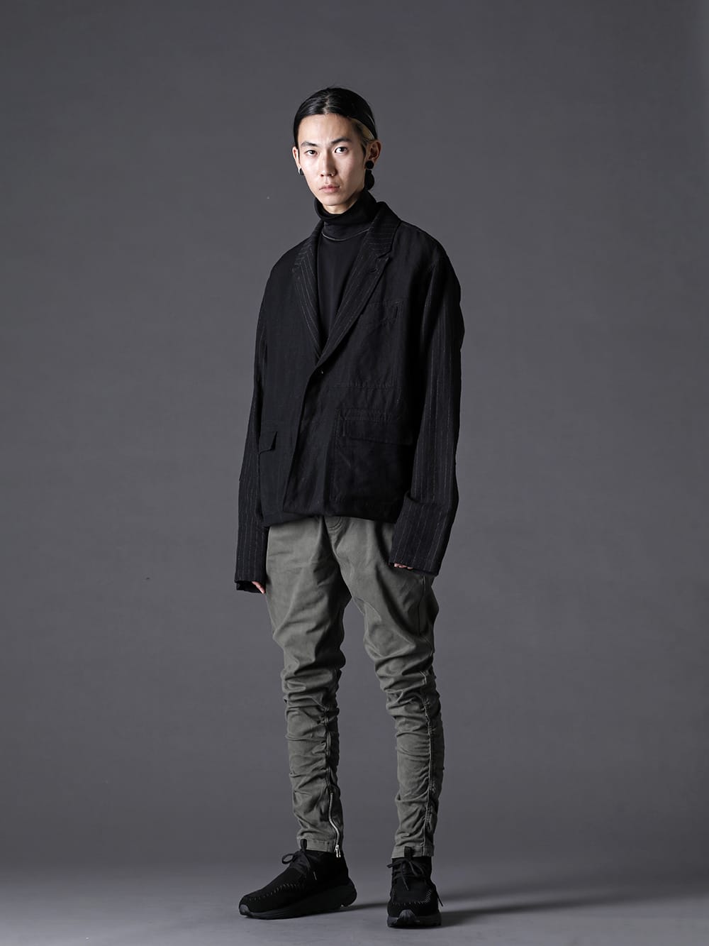 The Viridi-anne 2022-23AW 見出し4 - VI-3516-06 Wool / Linen Combination Jacket - RB-410-D.Khaki Motorcycle Easy D.Khaki - SCV186C018-Balck Twist Chukka Light Black  4-001