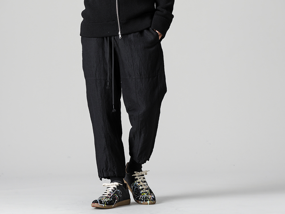 The Viridi-anne - ザ ヴィリジアン 22-23AW 見出し2  - VI-3512-04-Wool / Linen Easy Pants - S57WS0240-Replica Painter Black 2-003