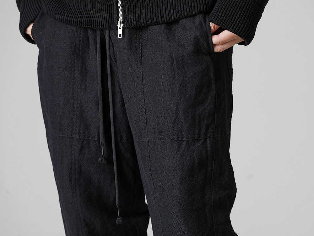 The Viridi-anne - ザ ヴィリジアン 22-23AW 見出し2  - VI-3512-04-Wool / Linen Easy Pants - SI1HA0013-Driver's Zip Up Knit Black 2-004