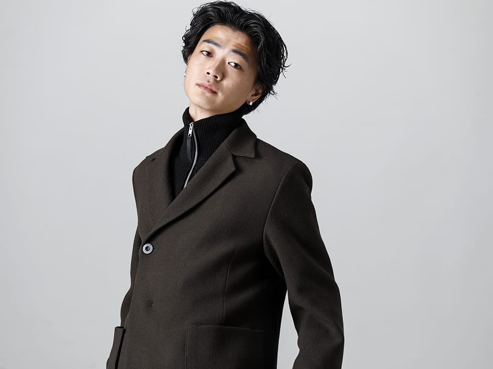 IRENISA - イレニサ 22-23AW 見出し2 -  IH-22FW-J014-TA-Double Breasted Jacket-Coat - SI1HA0013-Driver's Zip Up Knit Black