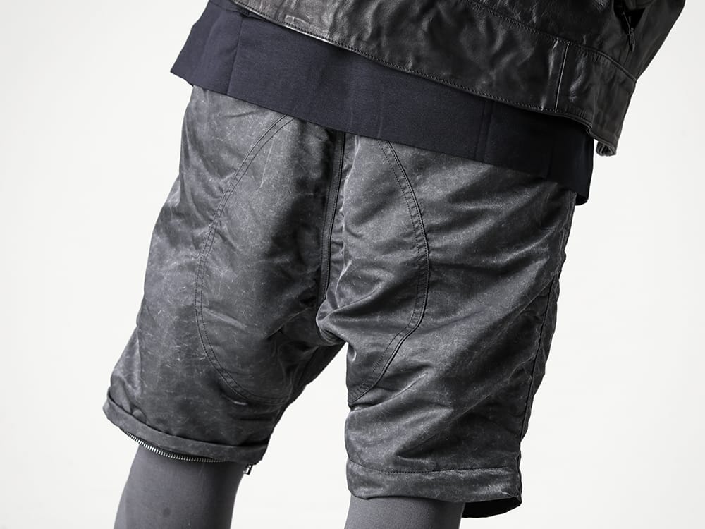 RIPVANWINKLE - リップヴァンウィンクル 2022-23AW パラシュートパンツにモダールジャージーレギンスを合わせる新しいスタイリッシュなテクニックにご注目 - RB-429-Vintage-Black パラシュートパンツ ヴィンテージブラック - RB-420-C.Gray モダール ジャージー レギンス C.グレー - SCV186C018-Balck ツイストチャッカ ライト Black 3-004