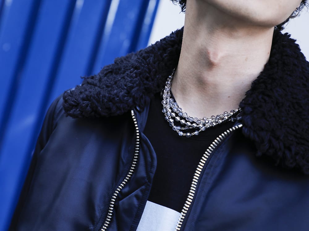 TAKAHIROMIYASHITATheSoloist. 2022-23AW - Jacket filled with the brand's commitment - sa.0024AW22(Quadruple glass beads with ball chain necklace) - 2-011