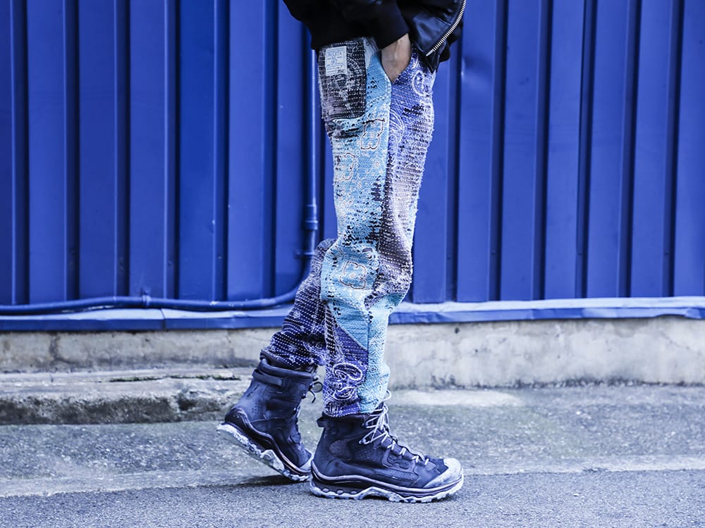 PROLETA RE ART / 11 by Boris Bidjan Saberi 2022-23AW - Pants with impact and distincitve processing - UROBOROS-SWEAT-PANTS-IND-TURQ-M-21-22AW(UROBOROS SWEAT PANTS INDIGO × TURQUOISE) BOOT2-GTX-BLACK-DYE-001(BOOTS2-GTX-BLACK-DYE-001) - 3-003