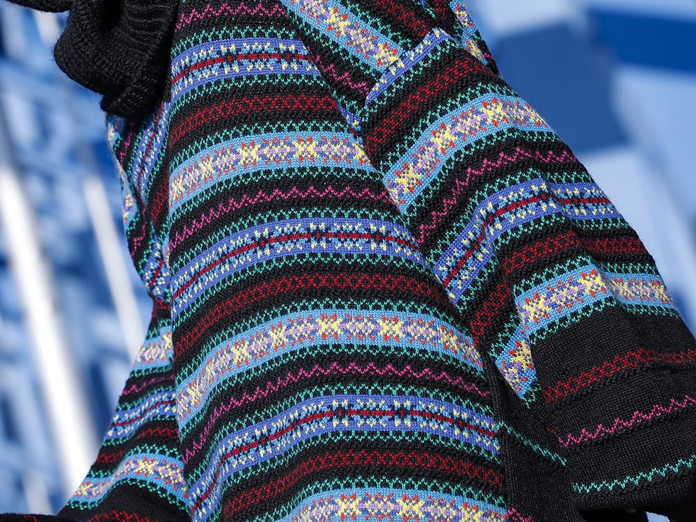TAKAHIROMIYASHITATheSoloist. 2022-23AW - Oversized knitwear with a brand-like feel - sk.0004AW22(Double zip balloon shaped fair isle pattern sweater) - 2-005