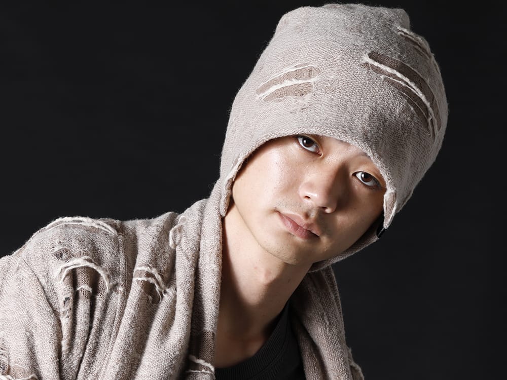 kiryuyrik 2022-23AW - Atmospheric fabric created by damage - KO-HCAP01-058-beige(Damage Jersey Cap Beige) - 2-009