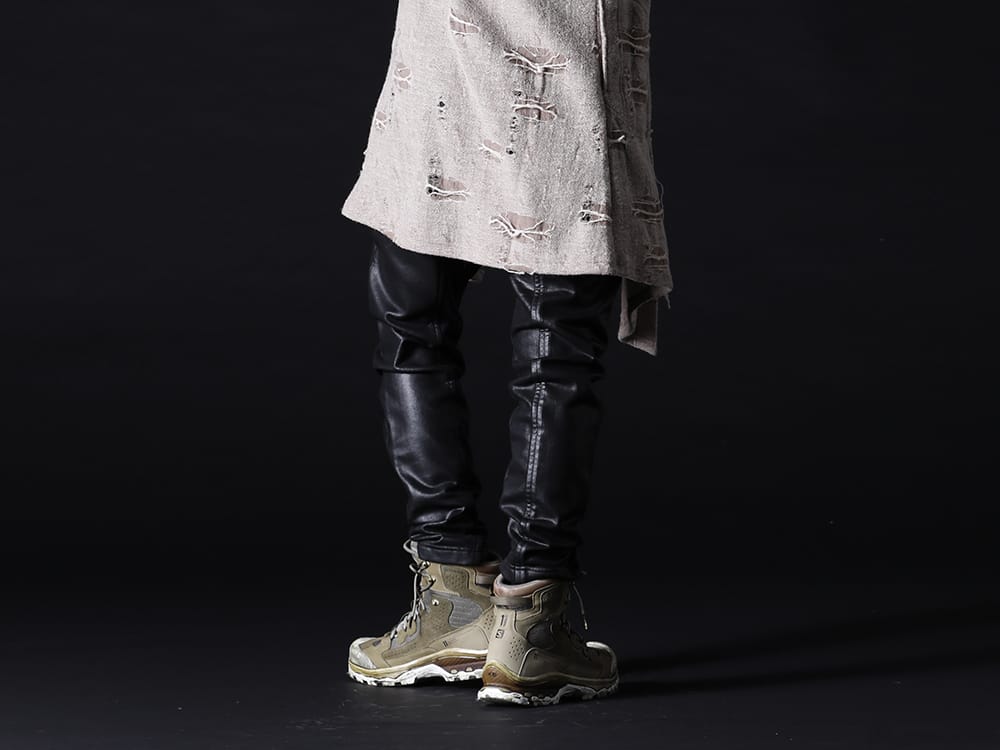 JULIUS / 11 by Boris Bidjan Saberi 2022-23AW - Shoes that can be worn tough with pants that have a mode atmosphere - 799PAM26-C(Coated Sweat Seamed Pants) BOOT2-GTX-WH-LR-ALL-WEHR-GRUN(BOOT2 GTX WH/LR/ALL WEHR GRÜN) - 3-003