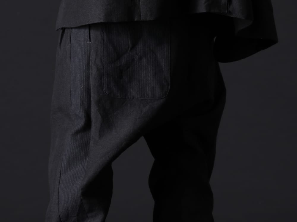 ヌード マサヒコマルヤマ 2022-23AW - スタイリングに取り入れやすい、定番のサルエルシルエット - NU-1652(ドロップクロッチ 2タックパンツ) - 3-006