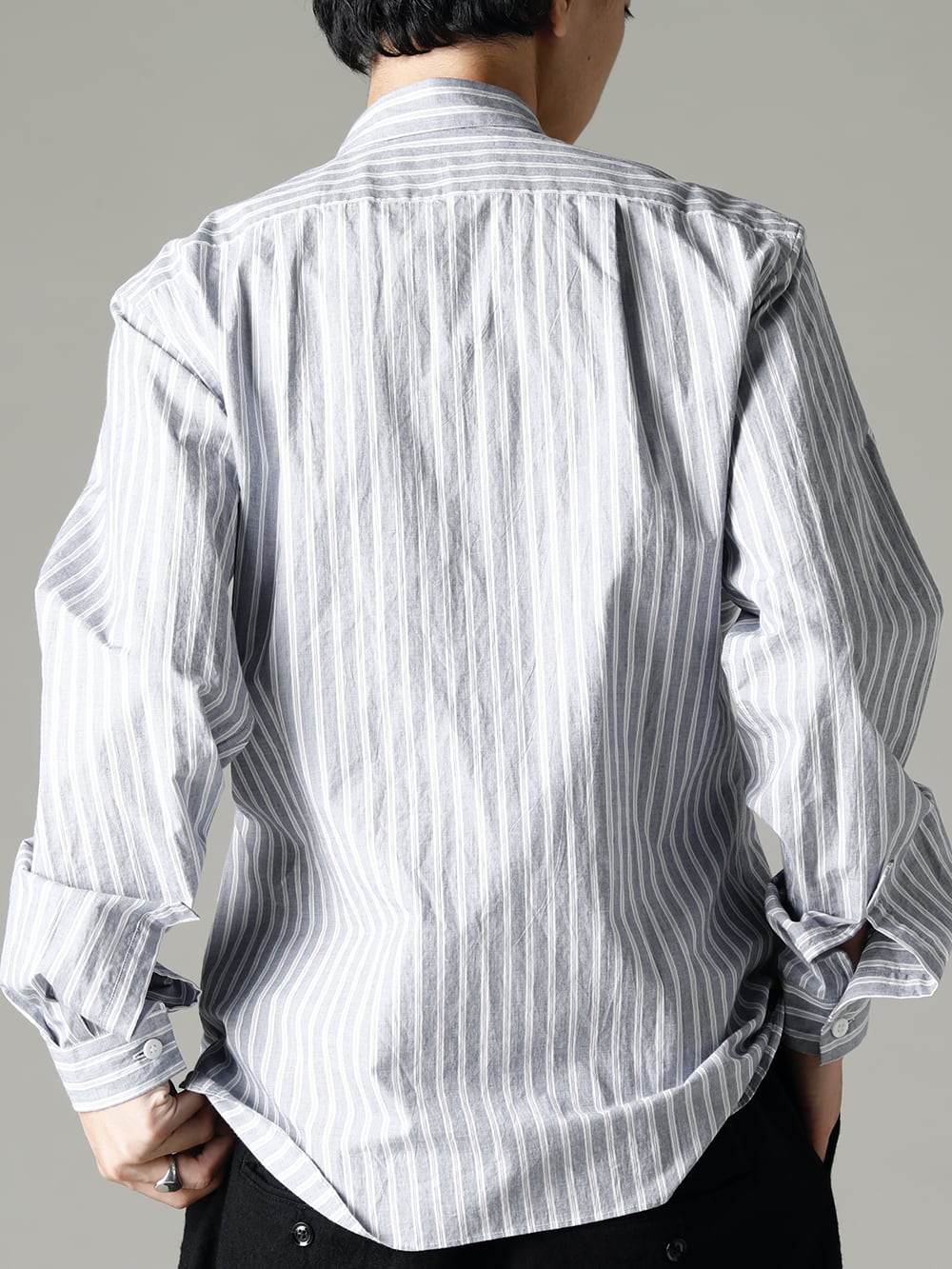 Bergfabel 22-23AW Striped shirt made of the same material as the lining of the 22-23AW outerwear.  - Sh112-A70 Tyrol Shirt 2-002