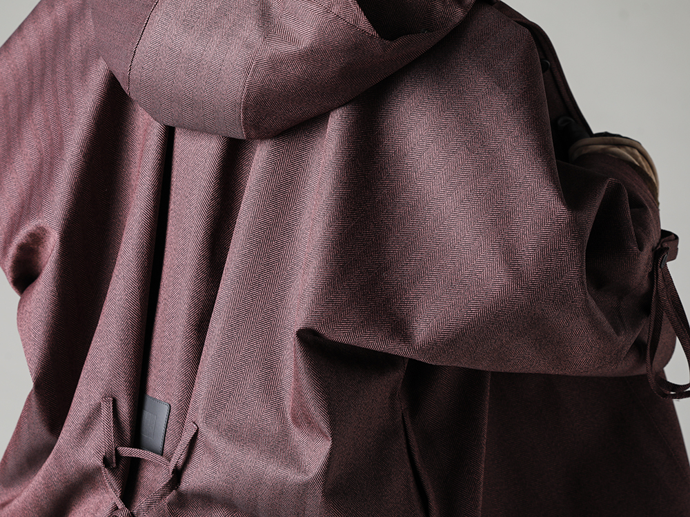 Norwegian Rain-Norwegian Rain 22-23AW (Fall/Winter) Coat and Leather Gloves for Both Business and Casual Use - Raincho-Unisex-Herringbone-Bordeaux-Raincho-Unisex-Bordeaux - 0M2230919- Ultra Lightweight 2-Button Blazer - 0M2230201-Iron-Coral-Asymmetric Long Sleeve Tee Iron Coral - 15-1100-Brown-Elton Unlined Touchscreen Leather Gloves Brown 2-004