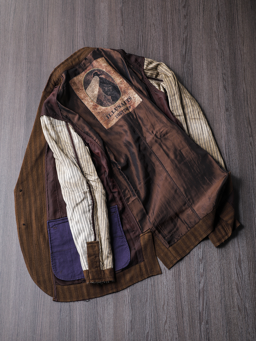 Norwegian Rain 22-23AW(Autumn/Winter) Wool jacket with unique tailoring like a spring/summer jacket - 0M2230919-Ultra lightweight 2 button blazer - 0M2230201-Iron-Coral-Asymmetric Long Sleeve Tee Iron-Coral 3-005