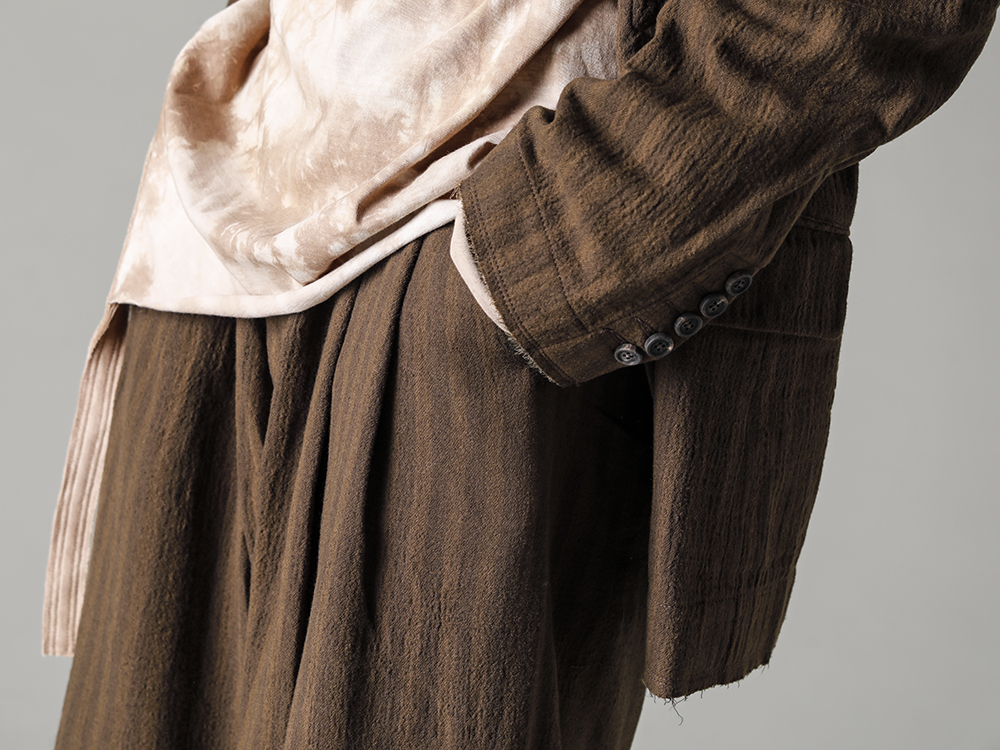 Norwegian Rain-Norwegian Rain 22-23AW (Autumn/Winter) Comfortable trousers that are both light and warm thanks to full cupro lining - 0M2230516-Slit trousers - 8185-PTR2-linen cotton-upheaval wedge sneakers Low 3-003