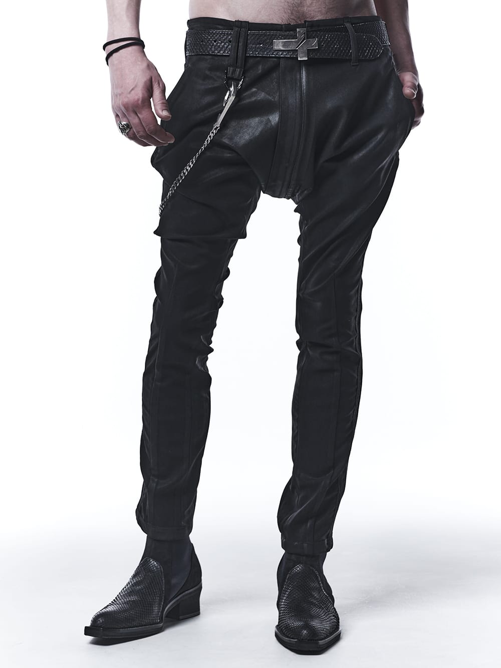 キリュウキリュウ 2022-23AW - kiryuyrik(キリュウキリュウ) 2022-23AWコレクションより第4弾目が到着！店頭・通販共に販売中！ - KO-HP32TP-904(コーティング ハイテンションジャージー サルエル テープパンツ) - 1-013