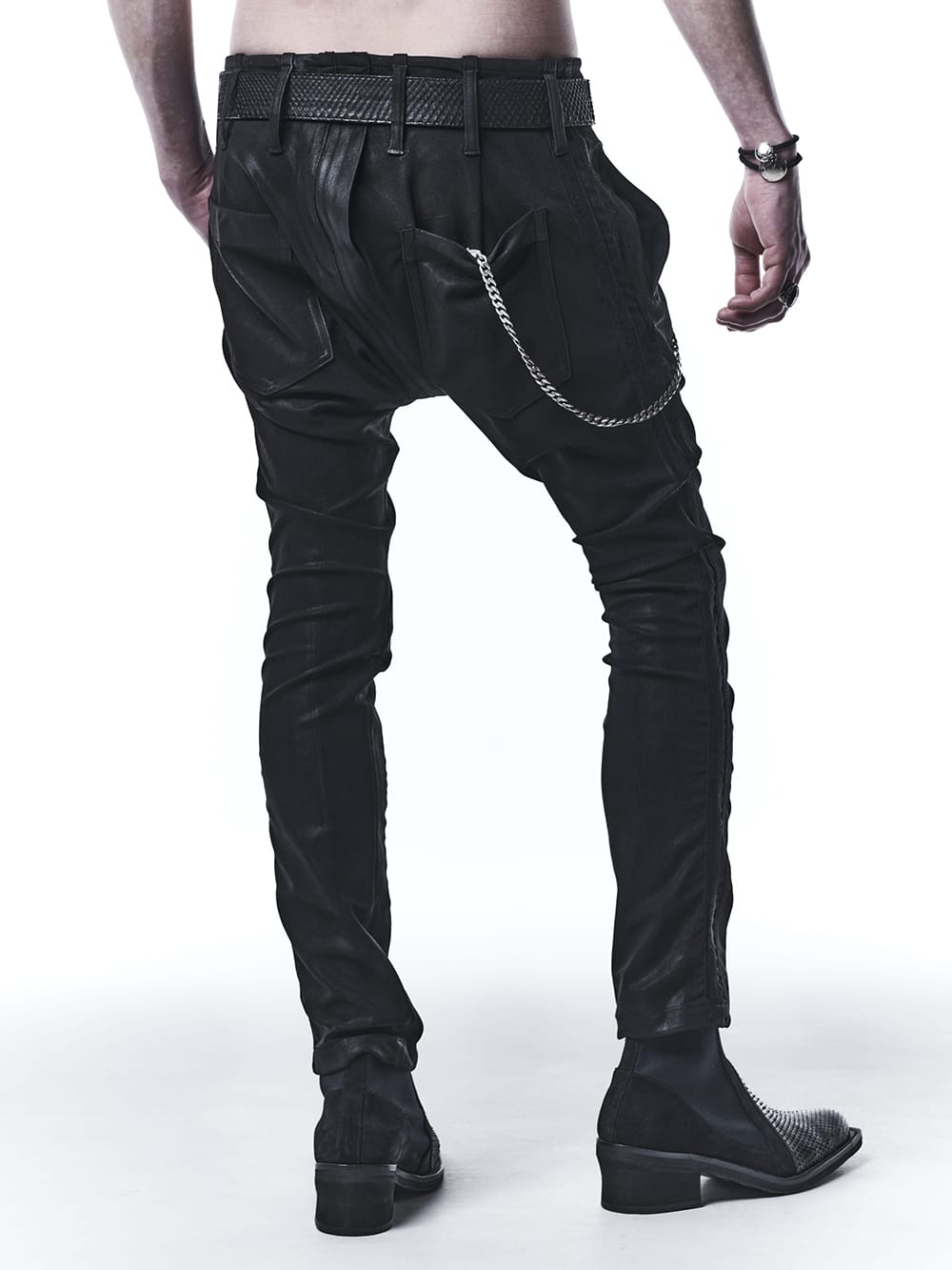 キリュウキリュウ 2022-23AW - kiryuyrik(キリュウキリュウ) 2022-23AWコレクションより第4弾目が到着！店頭・通販共に販売中！ - KO-HP32TP-904(コーティング ハイテンションジャージー サルエル テープパンツ) - 1-015