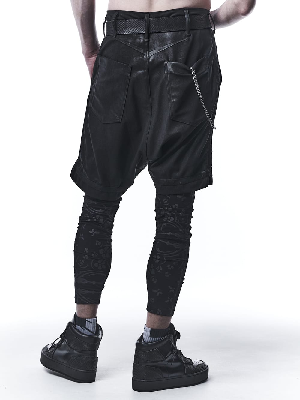 キリュウキリュウ 2022-23AW - kiryuyrik(キリュウキリュウ) 2022-23AWコレクションより第4弾目が到着！店頭・通販共に販売中！ - KO-HP33TP-904(コーティング ハイテンションジャージー サルエル テープショーツ) - 1-018