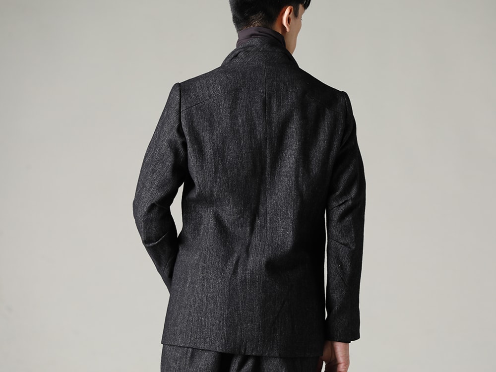 DEVOA(デヴォア) 22-23AW(秋冬)  クラシックな雰囲気を醸し出す王道のセットアップスタイル - JKK-WLH ジャケット シェットランド ウール / リネン 1-002