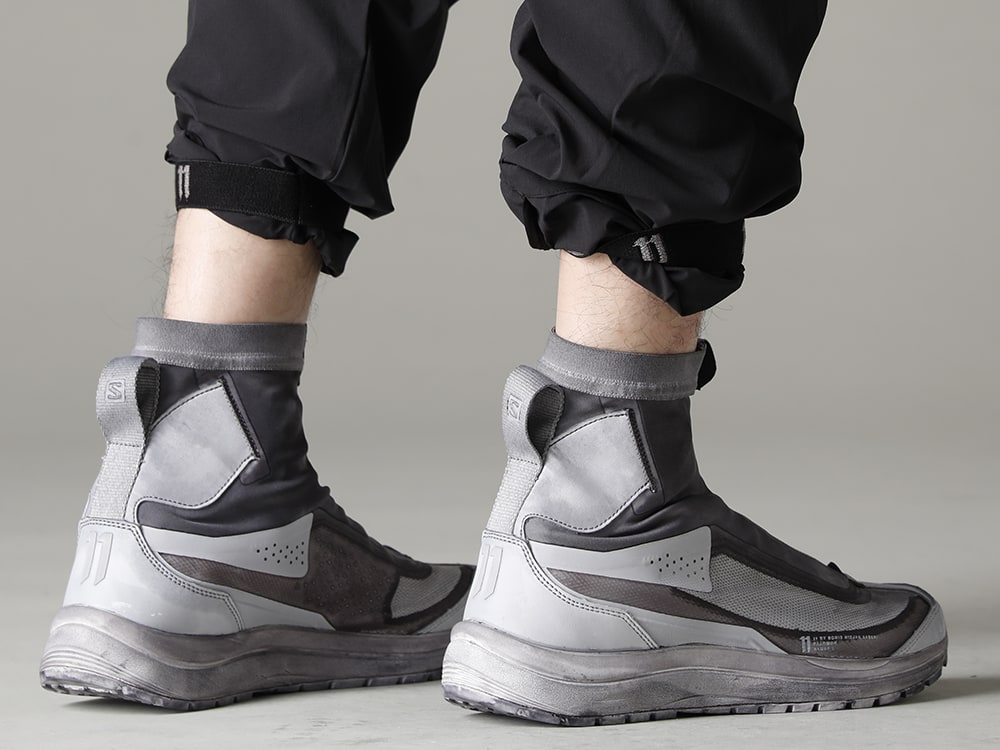 11 BY BORIS BIDJAN SABERI 22-23AW Roll-up and sneaker combination for an urban feel - P22-F1343-Black P22 F1343 Black BAMBA2-HIGH-11XS-WH-WH-WH-LIGHT-GREY BAMBA2 HIGH 11XS WH/WH/WH LIGHT GREY 3-005