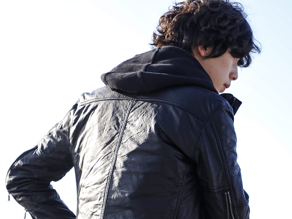 ザ ヴィリディアン 2022-23AW - ブランドらしさを感じるディテールのオールインワン - VI-3504-06-Black(ゴートレザー ジャケット ブラック) - 2-007