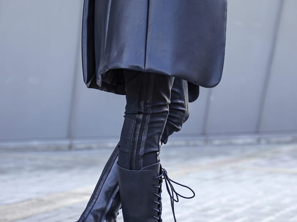 kiryuyrik 2022-23AW - Hardness is added to the silhouette of the brand's standard. - KO-HP32TP-904(Coating High Tension Jersey Saruel Tape Pants) - 3-005