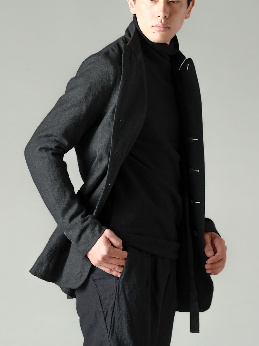 masnada 22-23AW On the reverse side is a tailored jacket with an alluringly mature look. - M2921 Reversible Jacket - TTW-wn Wool Bottle Neck Knit Black - M2913 Lined Baggy Pants - PL0FZ Orthopaedic Decollete Shoes Double Sole Horse Full Grain - PL0FZ  4-001