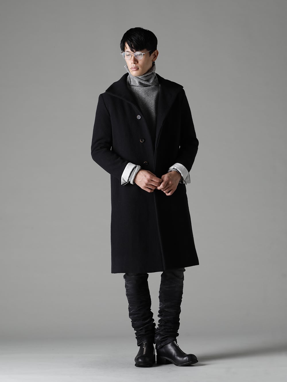 Forme D’expression 22-23AW  Practical, lean and simple design - UC028-GTTB Minimal SB Coat - TTC-wmpl-Grey-Beige Italy MAPEL Wool Knit Bottle Neck Grey - Beige - P13-TF-F1603K-BLACK-DENIM P13. TF F1603K BLACK DENIM - PL0FZ Orthopaedic Decollete Shoes Double Sole Horse Full Grain - PL0FZ 1-001