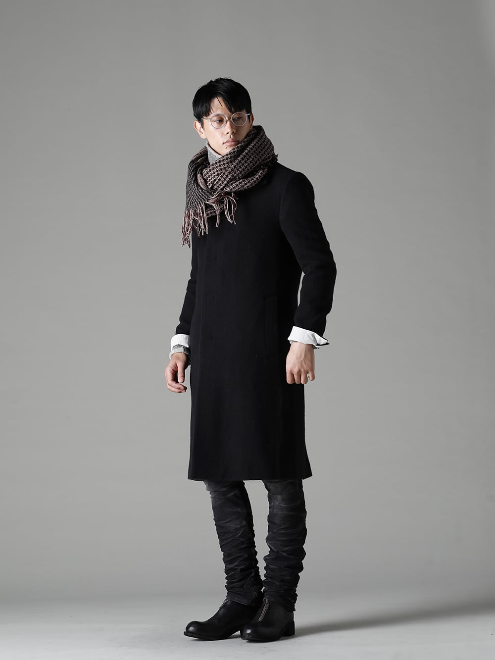 Forme D’expression 22-23AW A versatile item that can be worn with other items that give different impressions - UC028-GTTB Minimal SB Coat - TTC-wmpl-Grey-Beige Italy MAPEL Wool Knit Bottle Neck Grey - Beige - P13-TF-F1603K-BLACK-DENIM P13. TF F1603K BLACK DENIM - PL0FZ Orthopaedic Decollete Shoes Double Sole Horse Full Grain - PL0FZ - HX100-PLLW Poll Scarf 3-005