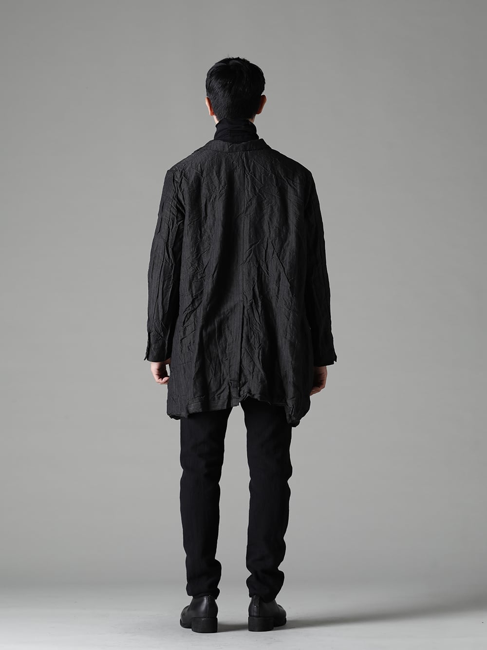 GARMENT REPRODUCTION OF WORKERS 22-23AW  Beautiful stripes in shades of gray - Arthur-Coat-Gray-Stripe Arthur Coat Gray Stripe - TTW-wn Wool Bottle Neck Knit Black - 0M2230103 Double Breasted Stripe Waistcoat - UP110-354B Contoured Pants 2.0 - PL0FZ Orthopaedic Decollete Shoes Double Sole Horse Full Grain - PL0FZ 1-003