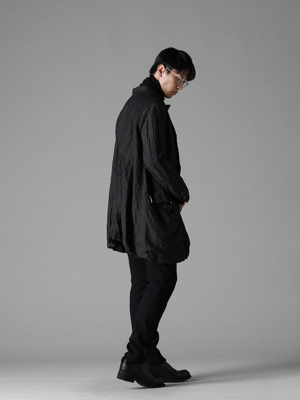 GARMENT REPRODUCTION OF WORKERS 22-23AW  Beautiful stripes in shades of gray - Arthur-Coat-Gray-Stripe Arthur Coat Gray Stripe - TTW-wn Wool Bottle Neck Knit Black - 0M2230103 Double Breasted Stripe Waistcoat - UP110-354B Contoured Pants 2.0 - PL0FZ Orthopaedic Decollete Shoes Double Sole Horse Full Grain - PL0FZ 1-003