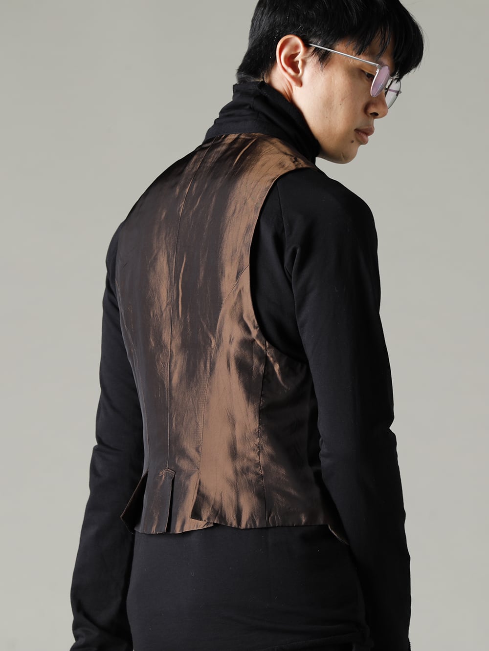 GARMENT REPRODUCTION OF WORKERS 22-23AW Coordinated with items that are easy to balance - TTW-wn Wool Bottle Neck Knit Black - 0M2230103 Double Breasted Stripe Waistcoat 3-002