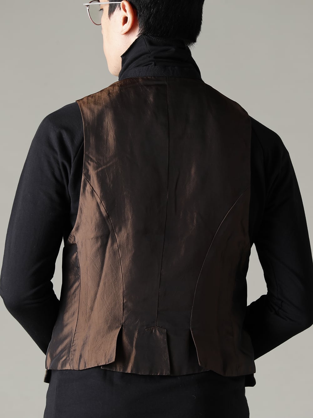 GARMENT REPRODUCTION OF WORKERS 22-23AW Coordinated with items that are easy to balance - TTW-wn Wool Bottle Neck Knit Black - 0M2230103 Double Breasted Stripe Waistcoat 3-003