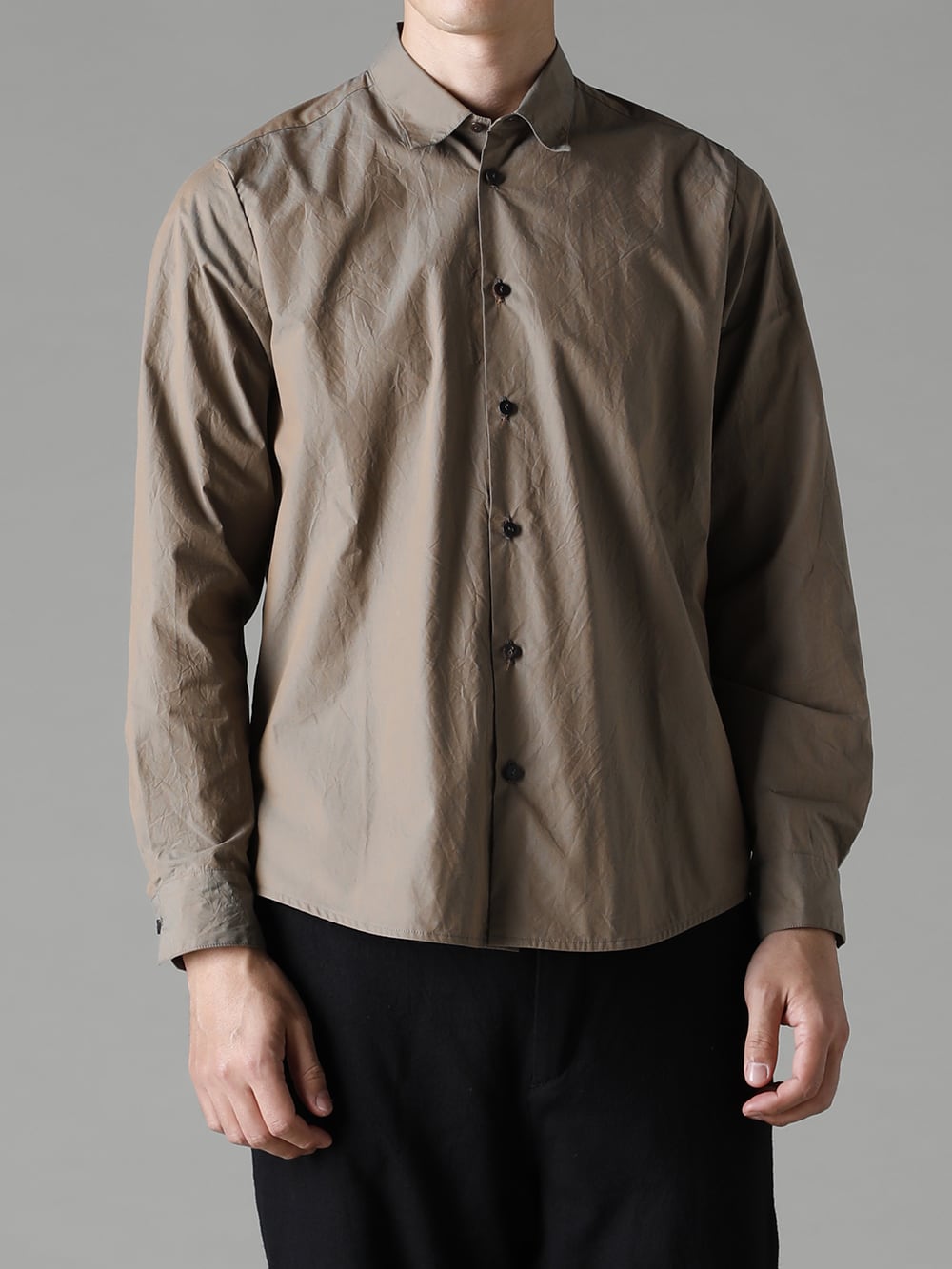 NOUSAN(ノウザン) 22-23AW(秋冬) コンセプトを大事にコーディネート - Shirt-a-Tamamushi 玉虫 シャツ - Farmers-Trousers-Wool-Black ファーマーズ トラウザー ウール ブラック 3-001