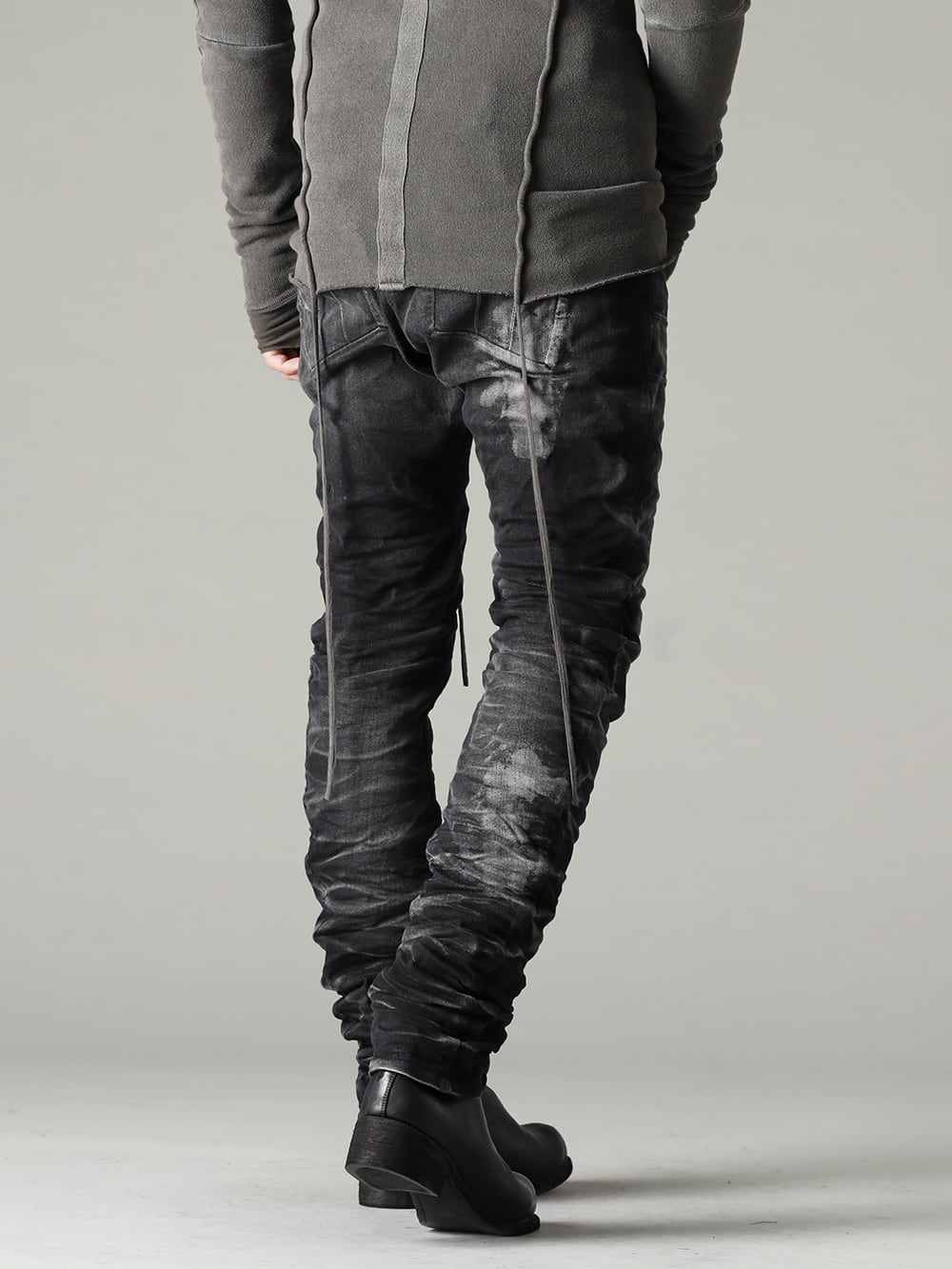 masnada(マスナダ) 22-23AW(秋冬) コンセプトを意識して構築 - P13-TF-F1603K-BLACK-DENIM P13. TF F1603K BLACK DENIM - PL0FZ オーソピーディック デコルテ シューズ ダブルソール ホース フルグレイン - PL0FZ 3-005