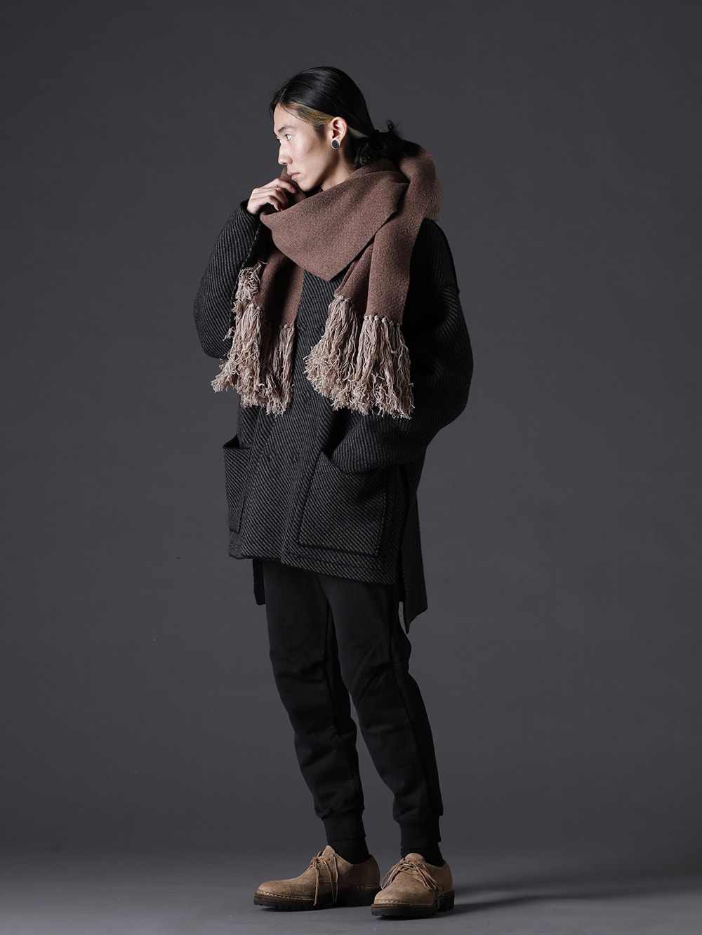 The Viridi-anne 22-23AW ニットブルゾンとビッグマフラーの