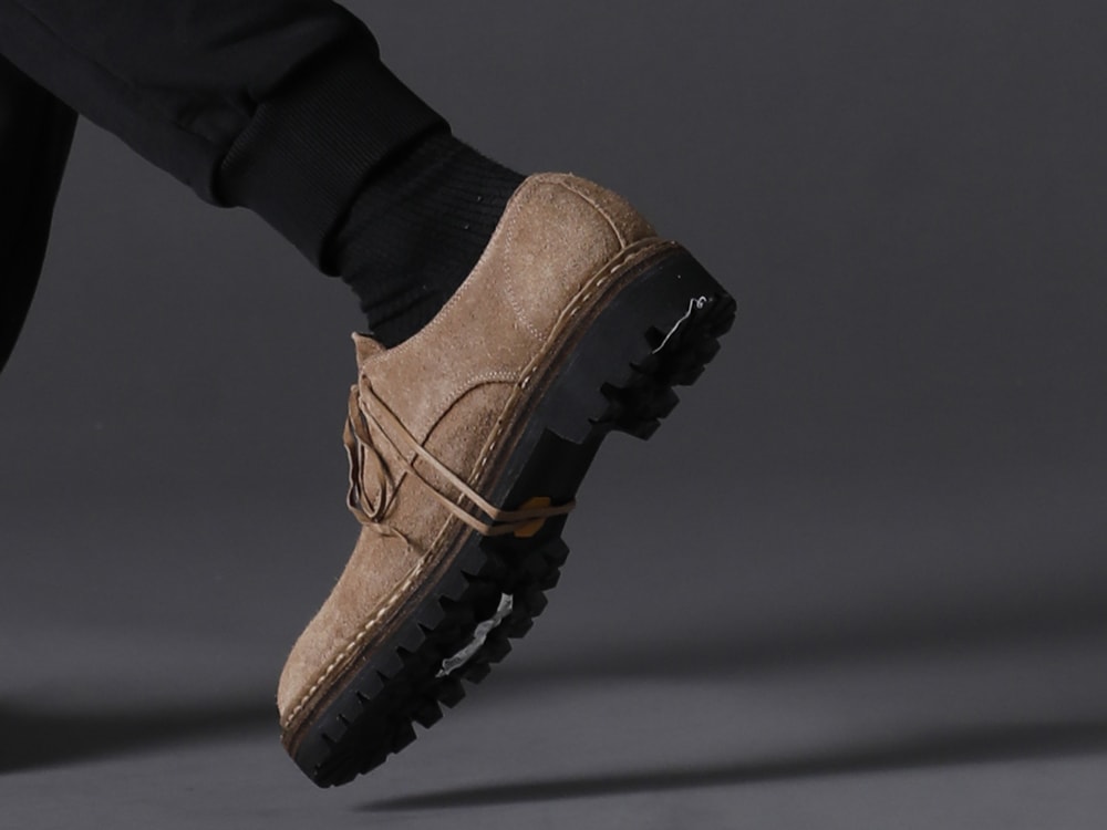 The Viridi-anne 22-23AW Silhouettes that are easy to balance with this season's outerwear - VI-3540-04Cotton brushed lining Jogger pants Classic Derby Sole Rubber Norwegian Process - Horse Full Grain Leather - 792V_N CO93T 3-005